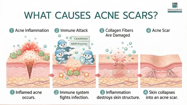 What causes acne scars
